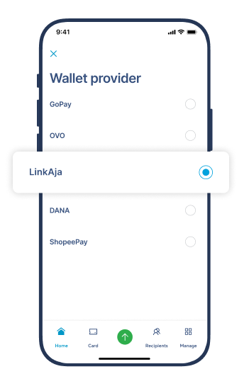 More e-wallet recipients when you send to Indonesia and the Philippines